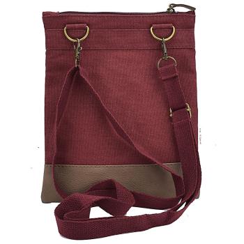 Handtasche Canvas Crossbag uni berry von No Name